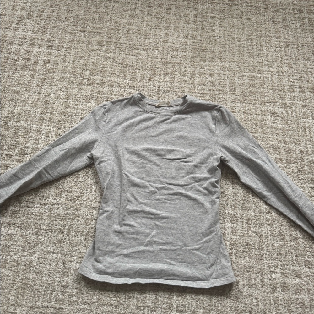 Adanola Gray Long Sleeve Shirt